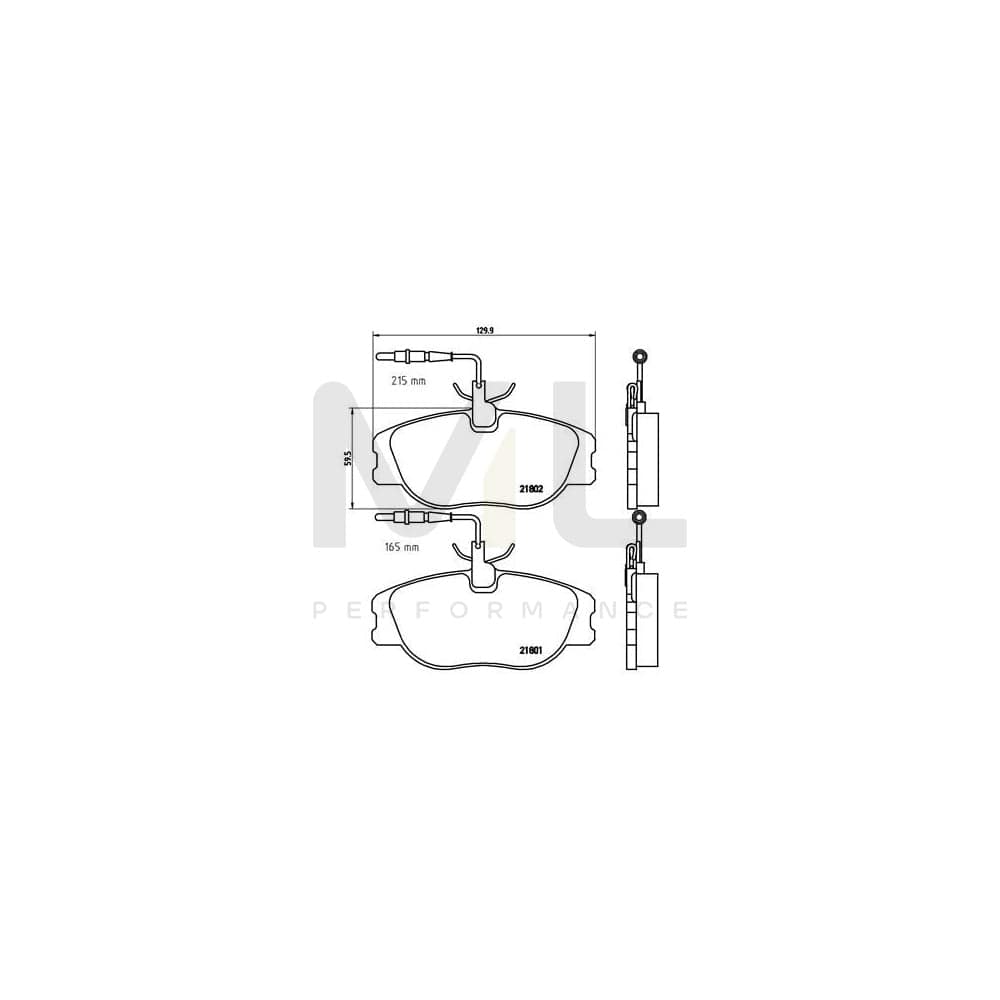Brembo P 23 061 Brake Pad Set With Brake Caliper Screws