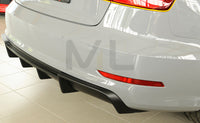 Rieger 00056807 Audi 8V A3 Rear Diffuser for Twin Tailpipe Left -  Matte Black