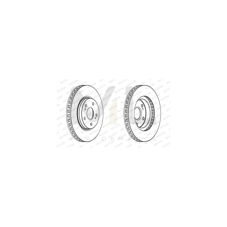 FERODO PREMIER DDF1814 Brake Disc Vented, without bolts/screws | Performance Parts Direct Car Parts