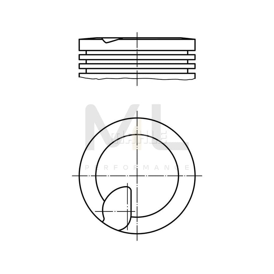 MAHLE ORIGINAL 038 41 01 Piston 81,2 mm | Performance Parts DirectCar Parts