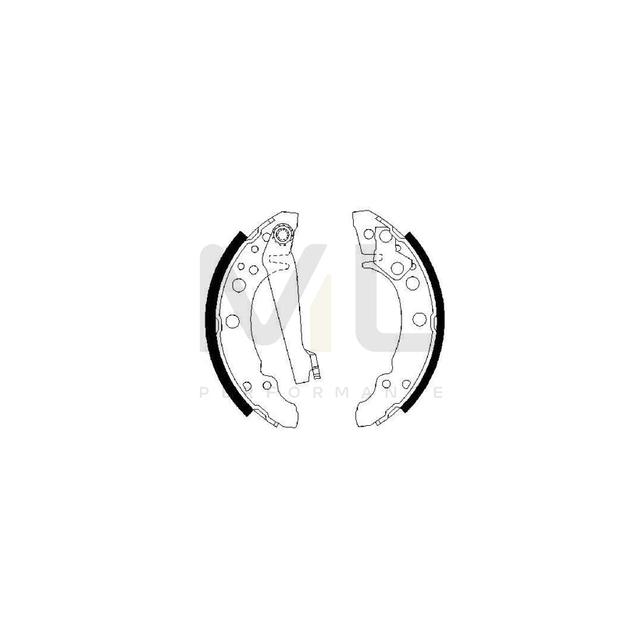 BOSCH 0 986 487 002 Brake Shoe Set | Performance Parts Direct Car Parts