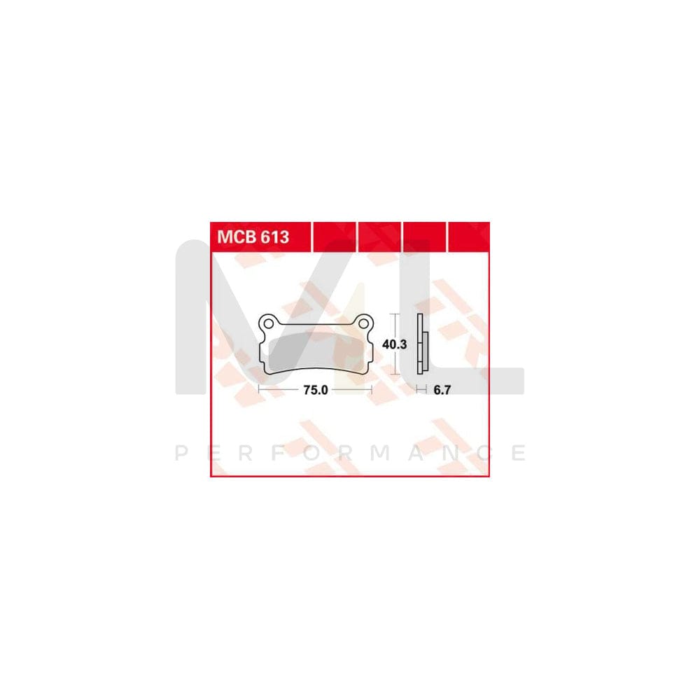 TRW Organic Allround Mcb613 Brake Pad Set | Performance Parts Direct Car Parts