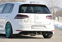 Rieger 00088092 VW Mk7 Golf R Rear Diffuser for Twin Tailpipe Centre - Glossy Black