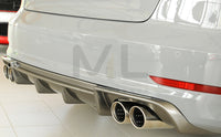 Rieger 00099368 Audi 8V A3 Rear Diffuser for Twin Tailpipe Left & Right - Carbon-Look