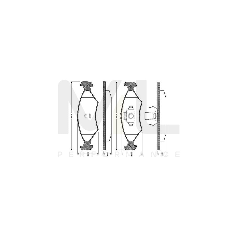 Bosch 0986Tb2066 Brake Pad Set Excl. Wear Warning Contact  | Performance Parts Direct Car Parts