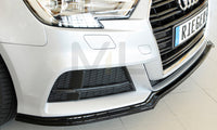 Rieger 00088169 Audi 8V Front Splitter (A3 & S3) - Glossy Black