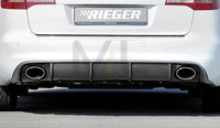 Rieger 00099227 Audi 4F A6 Rear Diffuser for Sport Tailpipe Left & Right - Carbon-Look