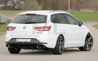 Rieger 00088104 SEAT 5F Leon FR Rear Diffuser for Sport Tailpipe Left & Right - Glossy Black