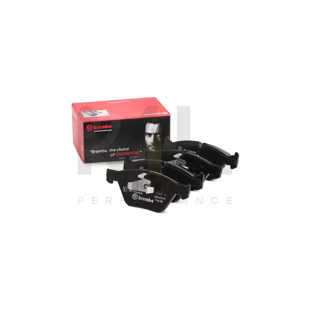 Brembo P 06 040 Brake Pad Set Prepared For Wear Indicator, With Piston Clip