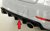 Rieger 00088159 Audi 8V Rear Diffuser for Sport Tailpipe Left & Right (A3 & S3) - Glossy Black