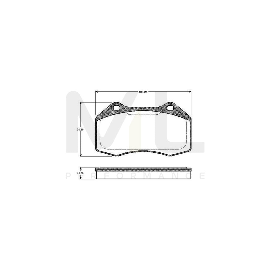 Bosch 0986Tb2885 Brake Pad Set Excl. Wear Warning Contact  | Performance Parts Direct Car Parts