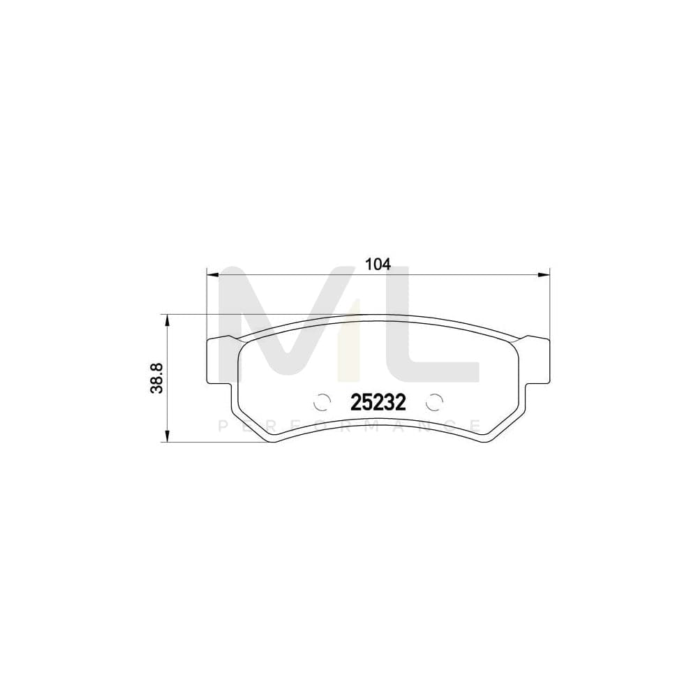Brembo P 10 053 Brake Pad Set Excl. Wear Warning Contact