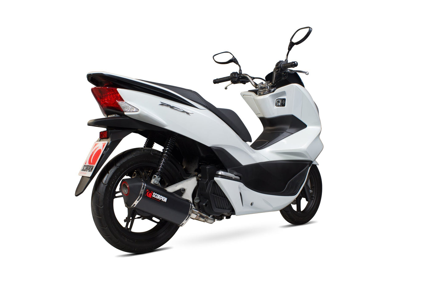 Scorpion RHA174BCER Honda PCX125 Serket Parallel Full System - Black Ceramic Coated Sleeve |  UK