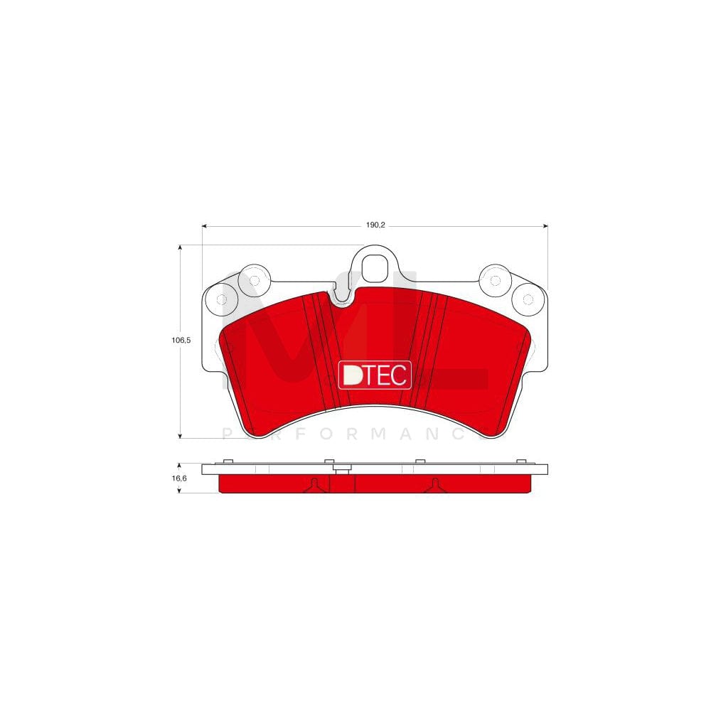 TRW Dtec Cotec Gdb1548Dte Brake Pad Set Prepared For Wear Indicator | Performance Parts Direct Car Parts