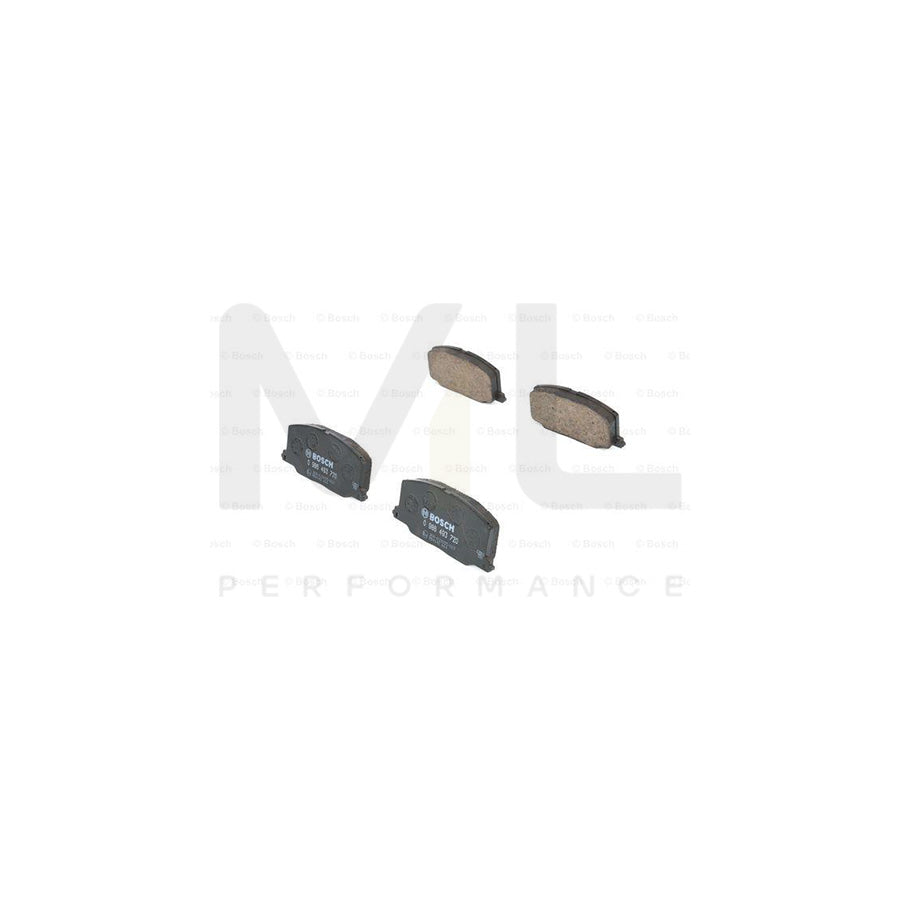 Bosch 0986493720 Brake Pad Set With Acoustic Wear Warning BP801 | Performance Parts Direct Car Parts