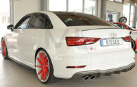 Rieger 00099615 Audi 8V S3 Rear Diffuser for Original Twin Tailpipe Left & Right - Carbon-Look
