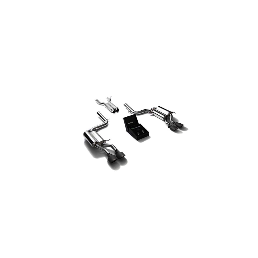 Armytrix MB046-QS19M Valvetronic Exhaust System Mercedes Benz C63 AMG W204 2008-2014 with Quad Matte 
Black Oval |