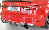 Rieger 00099617 Audi 8V Rear Diffuser for Sport Tailpipe Left & Right (A3 & S3) - Carbon-Look