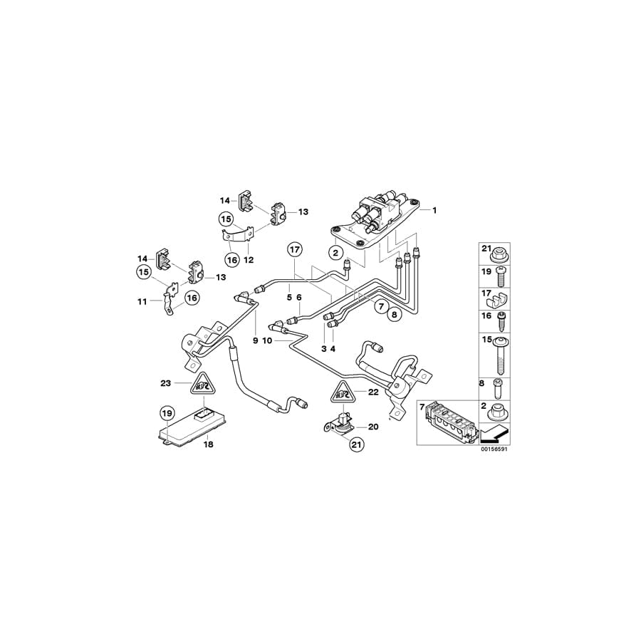 Genuine BMW 37136788330 E71 Pressure Line, Motor (Inc. X6 50iX)