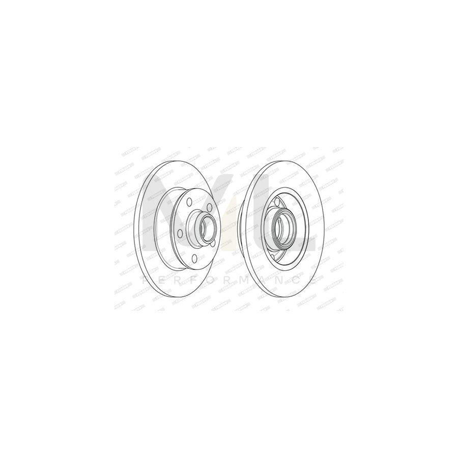FERODO DDF266C-1 Brake Disc Solid, Coated, without bolts/screws | Performance Parts Direct Car Parts