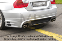 Rieger 00099550 BMW 3 Series E90 E91 Rear Diffuser for Twin Tailpipe Left & Right - Carbon-Look