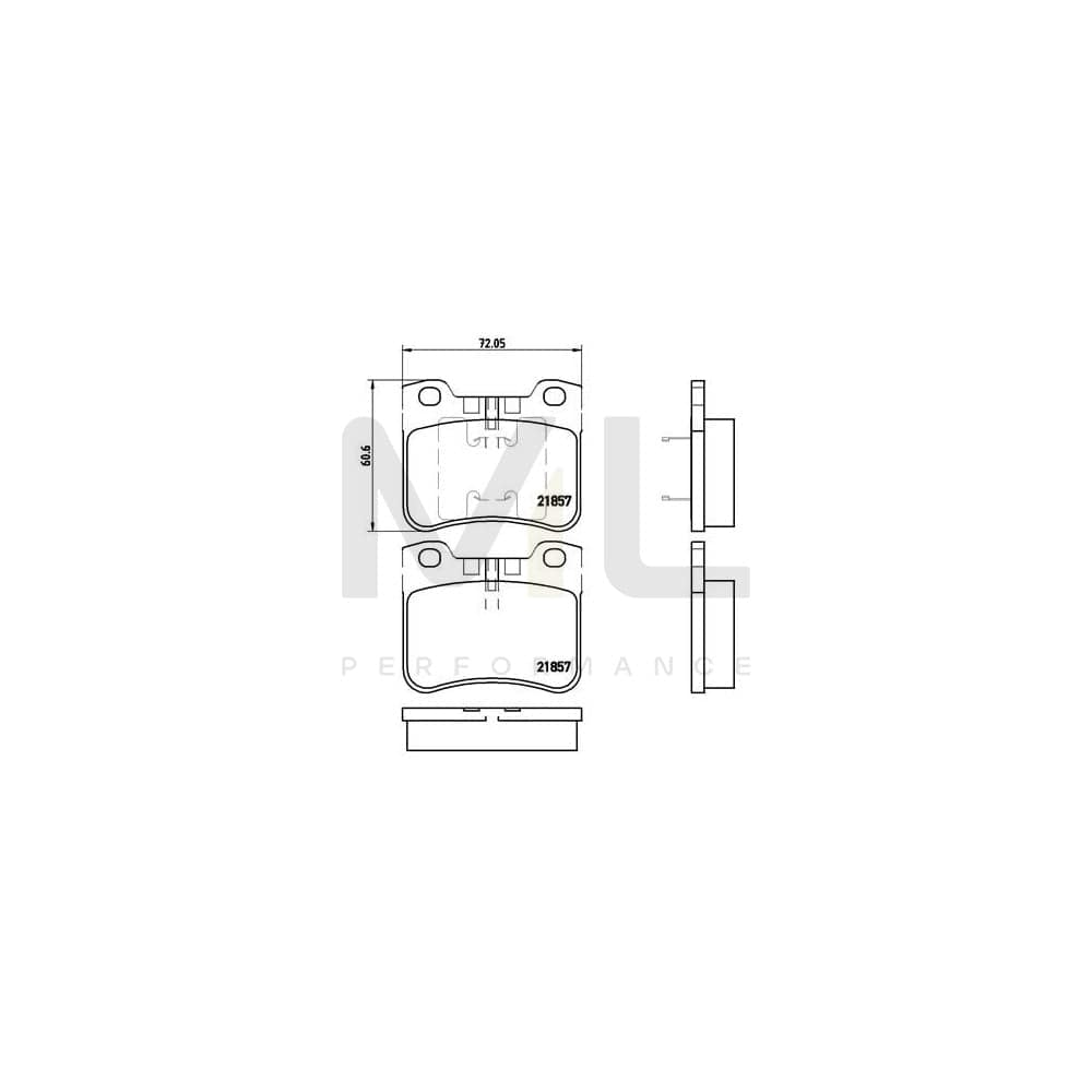 Brembo P 61 059 Brake Pad Set Excl. Wear Warning Contact