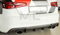 Rieger 00099357 Audi 8V Rear Diffuser for Sport Tailpipe Left & Right (A3 & S3) - Carbon-Look