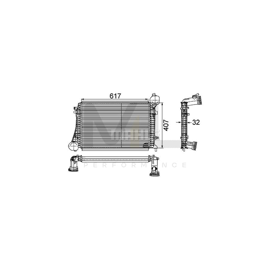 MAHLE ORIGINAL CI 166 000P Intercooler with sensor | Performance Parts DirectCar Parts