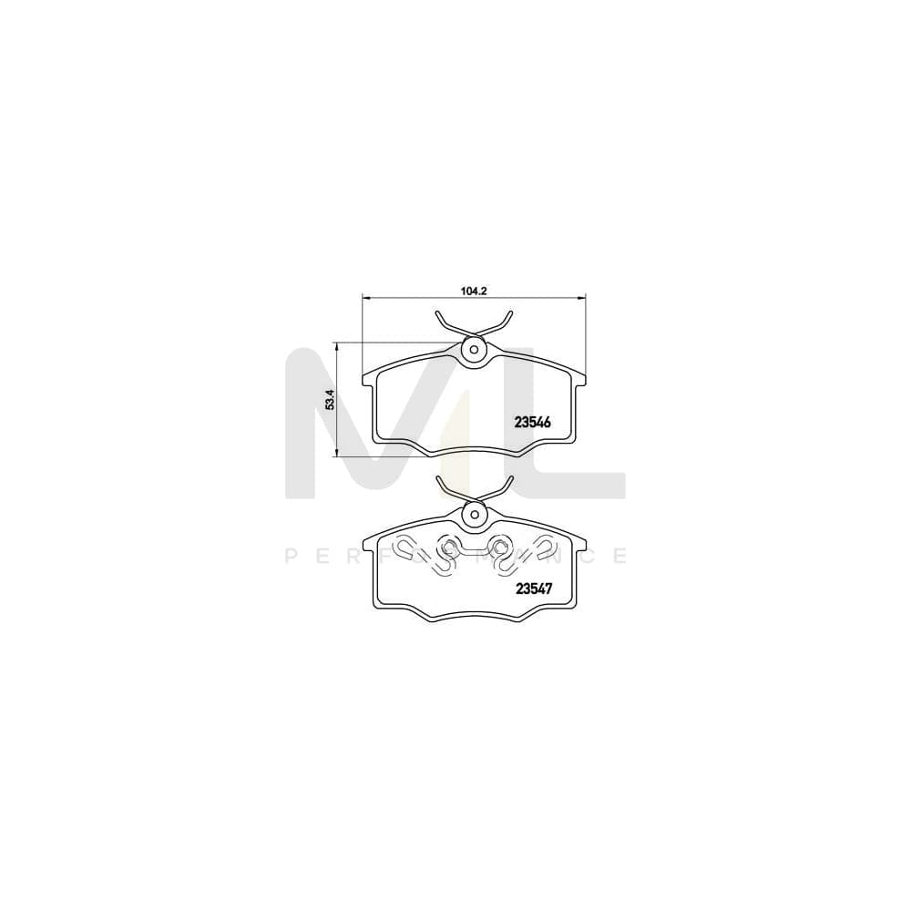 Brembo P 59 034 Brake Pad Set Excl. Wear Warning Contact, With Brake Caliper Screws