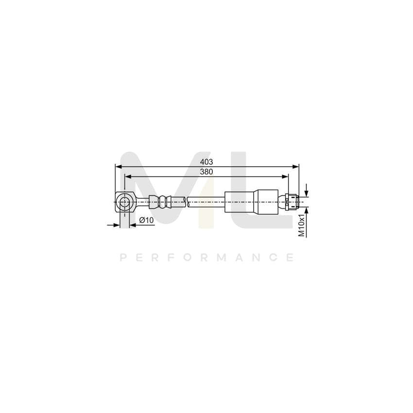 BOSCH 1 987 481 545 Brake Hose 380mm, M10x1 | Performance Parts Direct Car Parts