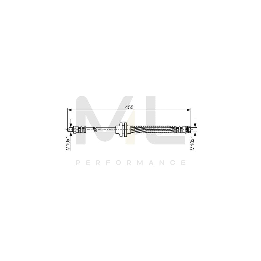 BOSCH 1 987 476 126 Brake Hose 428mm, M10x1 | Performance Parts Direct Car Parts