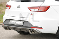 Rieger 00099285 SEAT 5F Leon FR Rear Diffuser for Sport Tailpipe Left & Right - Carbon-Look