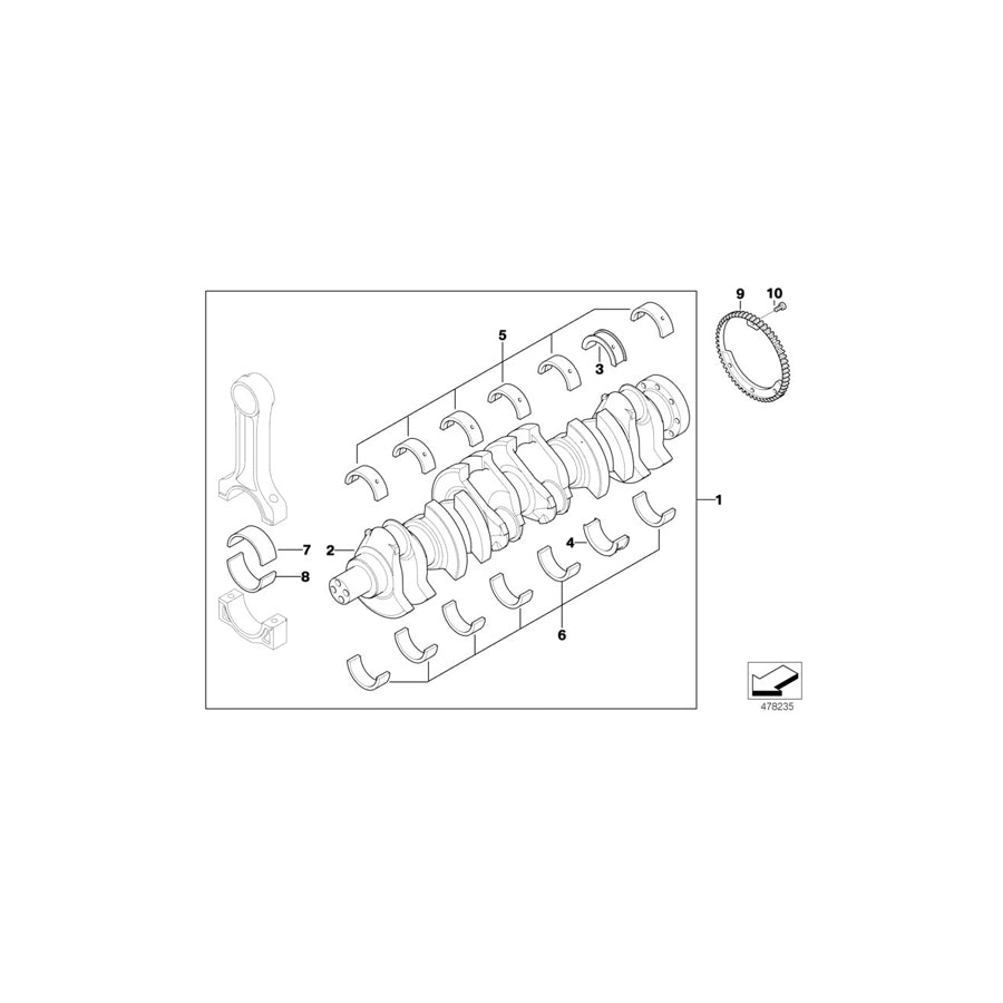 Genuine BMW 11212247086 E38 E46 E53 Torx Bolt (Inc. 330xd, 330d & 730d)