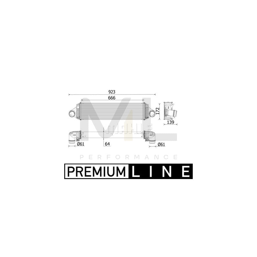MAHLE ORIGINAL CI 550 000P Intercooler for VOLVO V40 Hatchback (525, 526) | Performance Parts DirectCar Parts