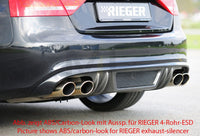 Rieger 00055441 Audi B8 B81 A5 Rear Diffuser for Original Tailpipe Left & RIght -  Matte Black