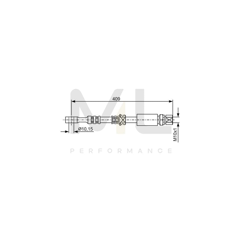 BOSCH 1 987 476 644 Brake Hose 390mm, M10x1 | Performance Parts Direct Car Parts