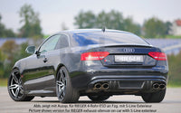 Rieger 00099092 Audi B8 B81 A5 Rear Diffuser for Original Tailpipe Left & RIght - Carbon-Look