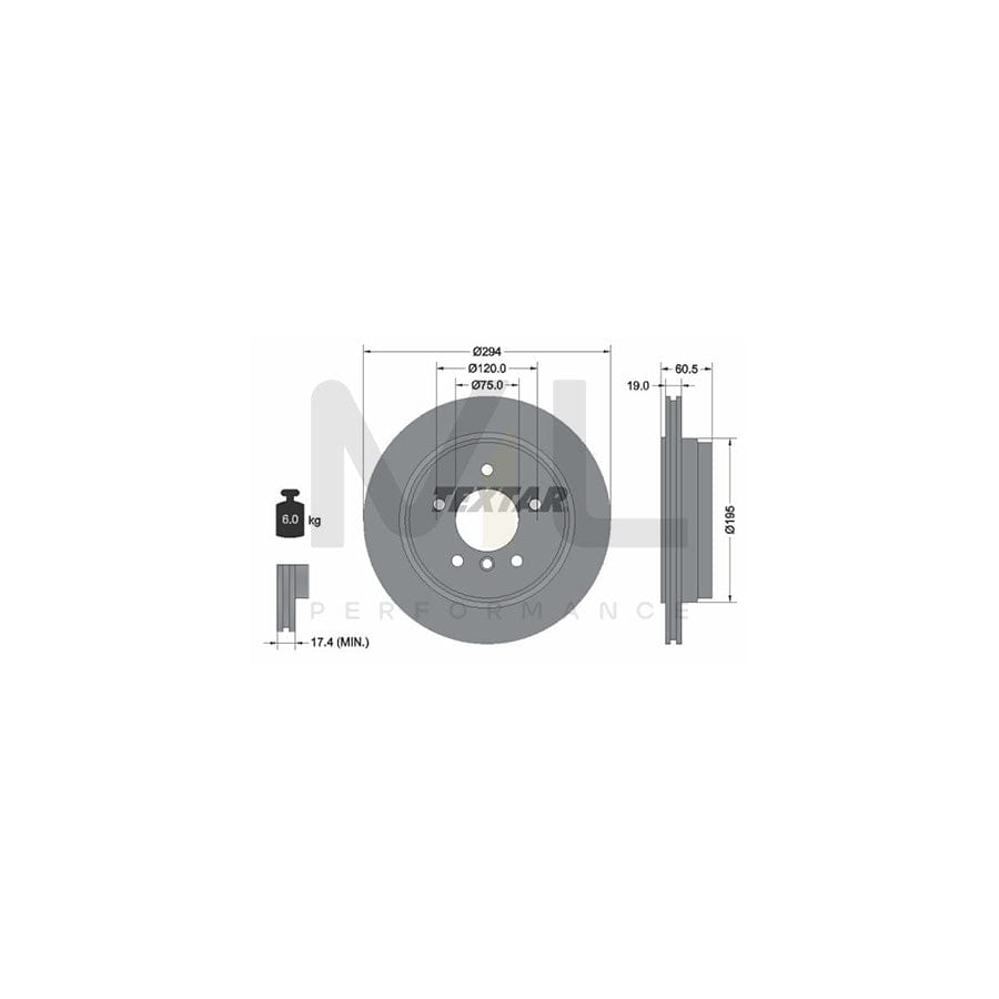 TEXTAR PRO 92141703 Brake Disc for BMW 3 Series Externally Vented, Coated, without wheel hub, without wheel studs | Performance Parts Direct Car Parts