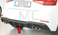 Rieger 00056822 Audi 8V A3 Rear Diffuser for Twin Tailpipe Left & Right -  Matte Black