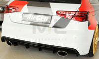 Rieger 00088143 Audi 8V Rear Diffuser for Sport Tailpipe Left & Right (A3 & S3) - Glossy Black