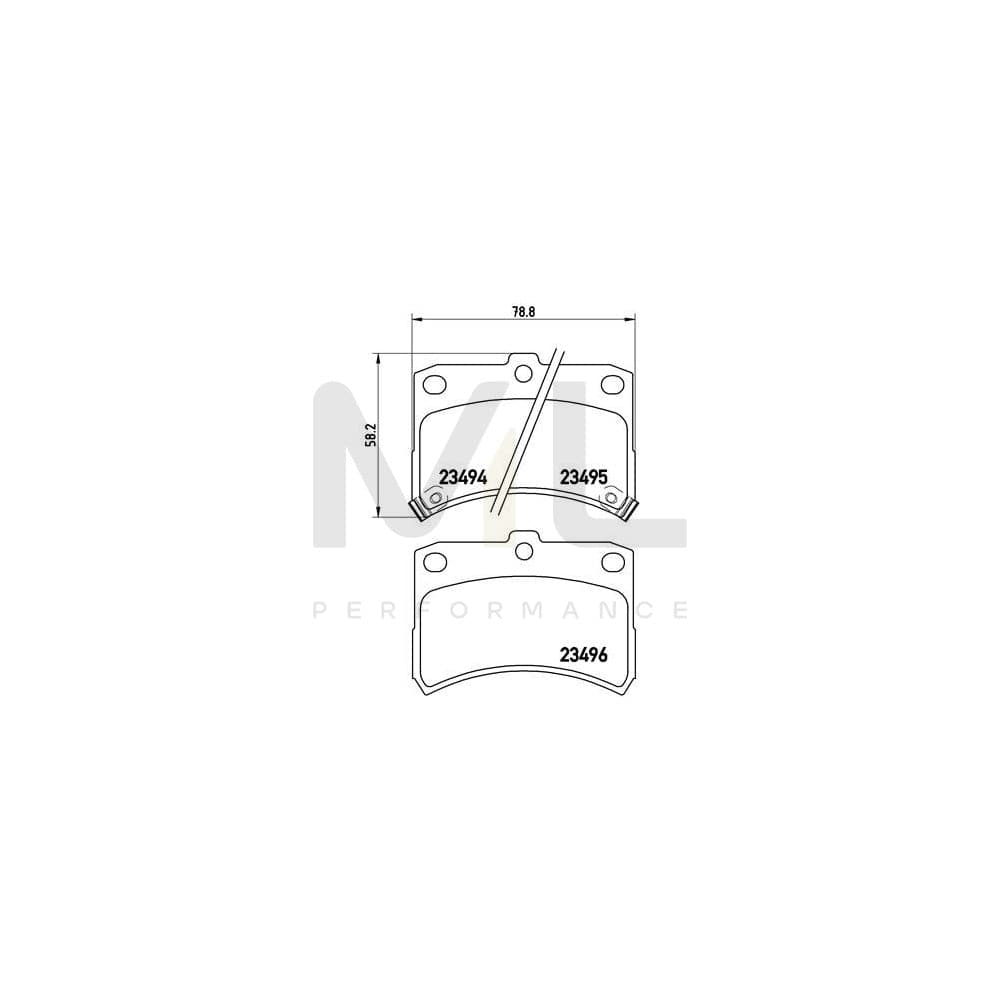 Brembo P 16 009 Brake Pad Set With Acoustic Wear Warning