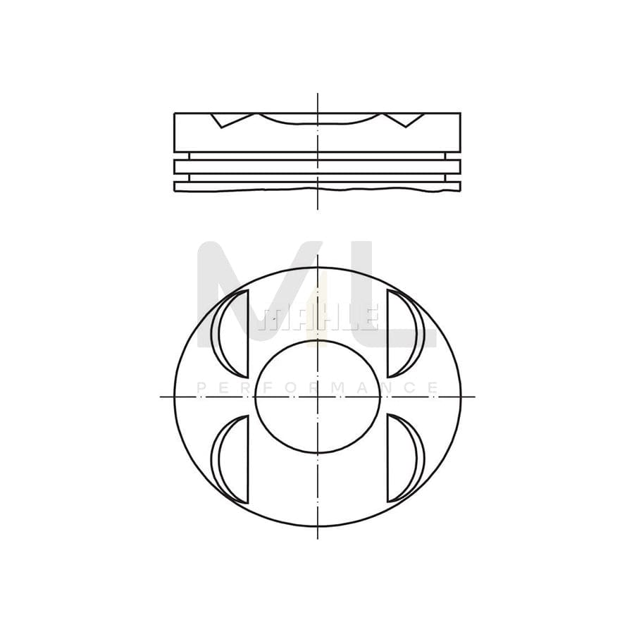 MAHLE ORIGINAL 002 94 02 Piston 89,7 mm | Performance Parts DirectCar Parts