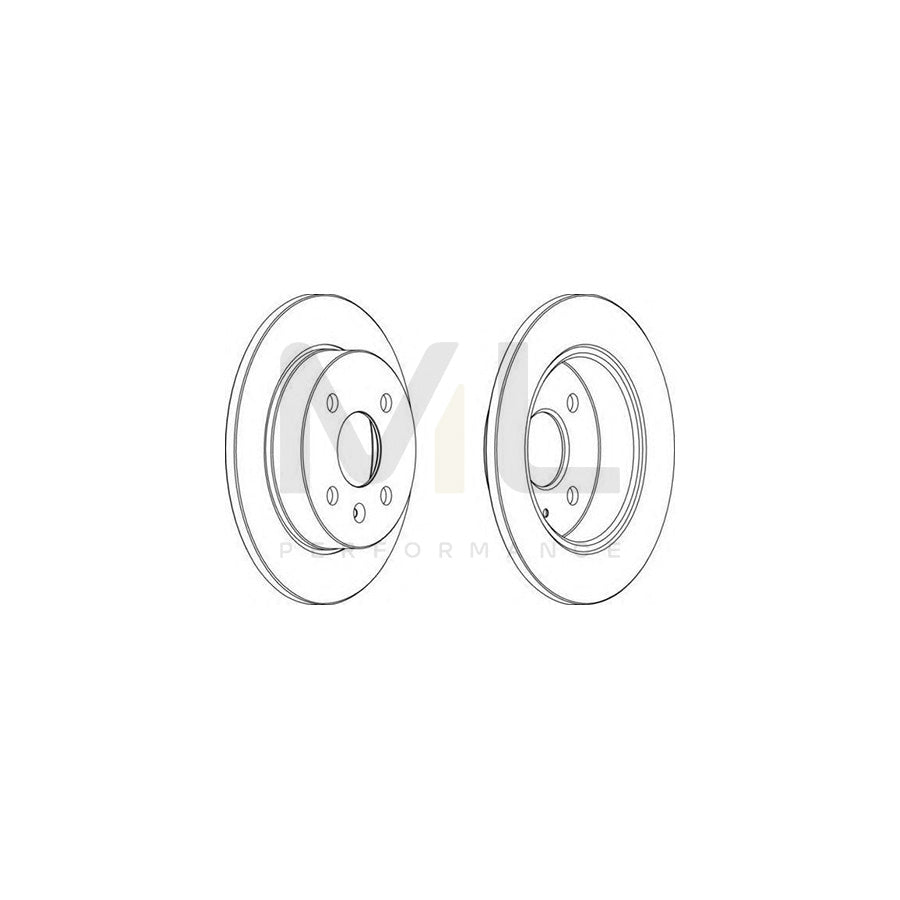 FERODO DDF1043C-1 Brake Disc Solid, Coated, with bolts/screws | Performance Parts Direct Car Parts
