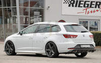 Rieger 00099285 SEAT 5F Leon FR Rear Diffuser for Sport Tailpipe Left & Right - Carbon-Look