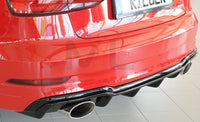 Rieger 00088187 Audi 8V Rear Diffuser for Sport Tailpipe Left & Right (A3 & S3) - Glossy Black