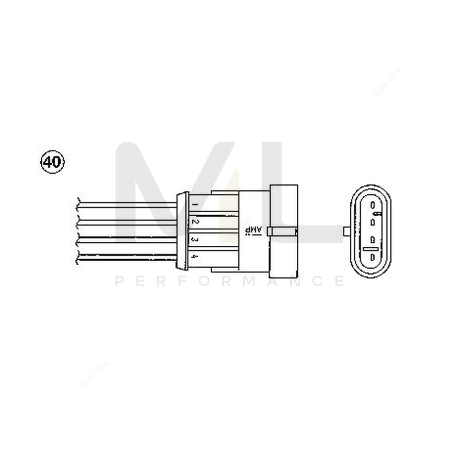 NTK Lambda Sensor - Oxygen / O2 Sensor OZA641-A2 (NGK 94547)