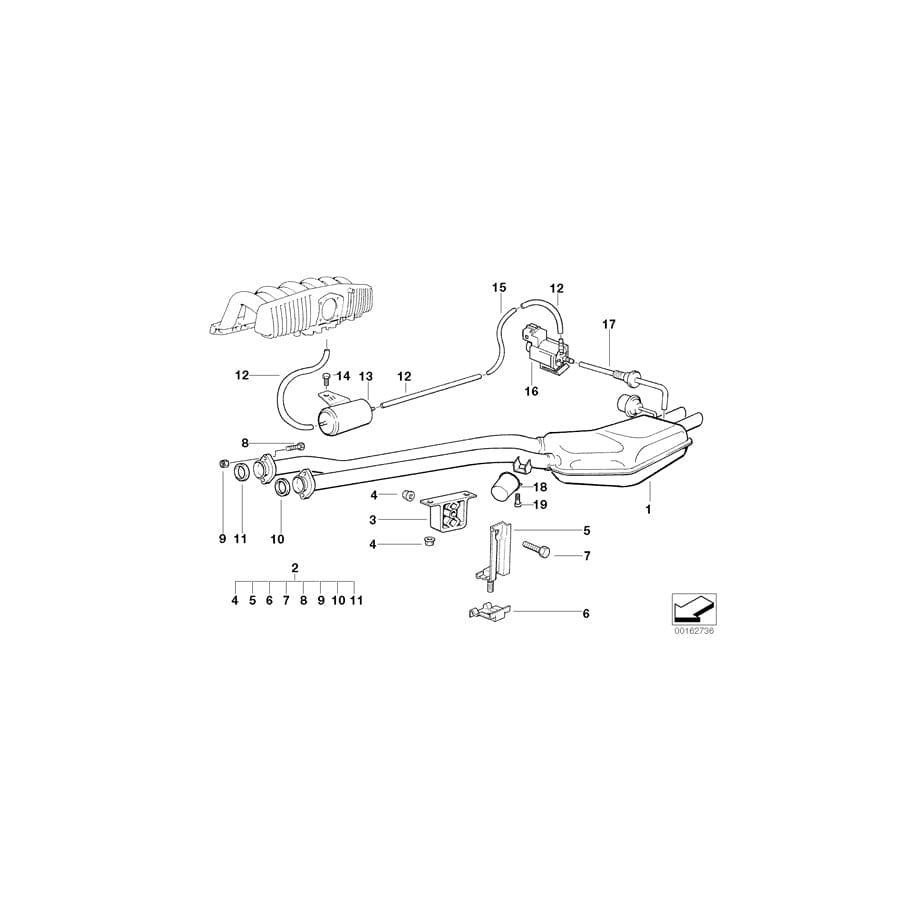 Genuine BMW 18201433175 E36 E39 Vibration Absorber (Inc. 328i, 523i & 520i)