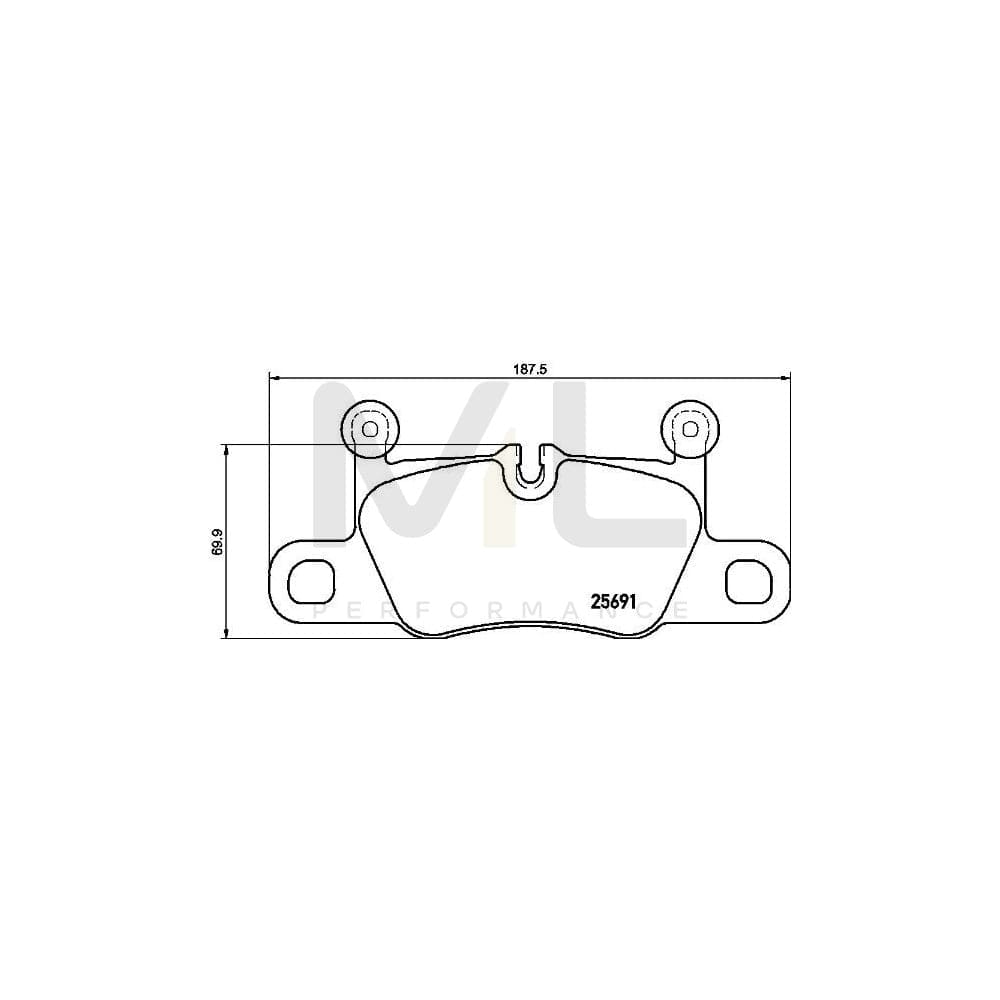 Brembo P 65 031 Brake Pad Set Prepared For Wear Indicator, With Counterweights