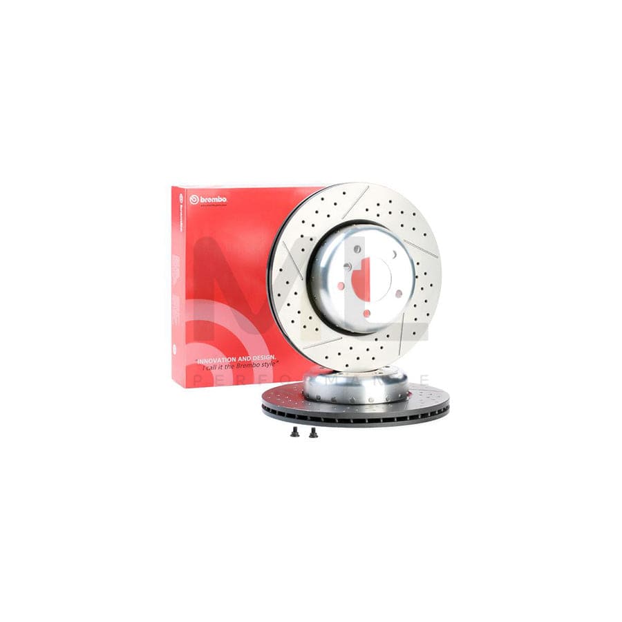 BREMBO TWO-PIECE DISCS LINE 09.C420.13 Brake Disc Internally Vented, Slotted / Perforated, Two-piece brake disc, Coated, High-carbon, with bolts/screws  - 1 piece