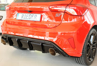 Rieger 00088216 Ford DEH Focus 4 Rear Diffuser for Sport Tailpipe Left & Right (Inc. Focus 4 ST) - Glossy Black